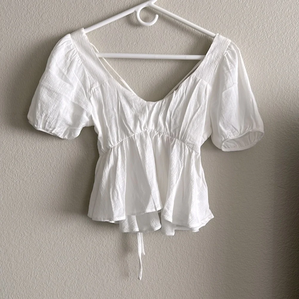 White babydoll top - Picture 1 of 7